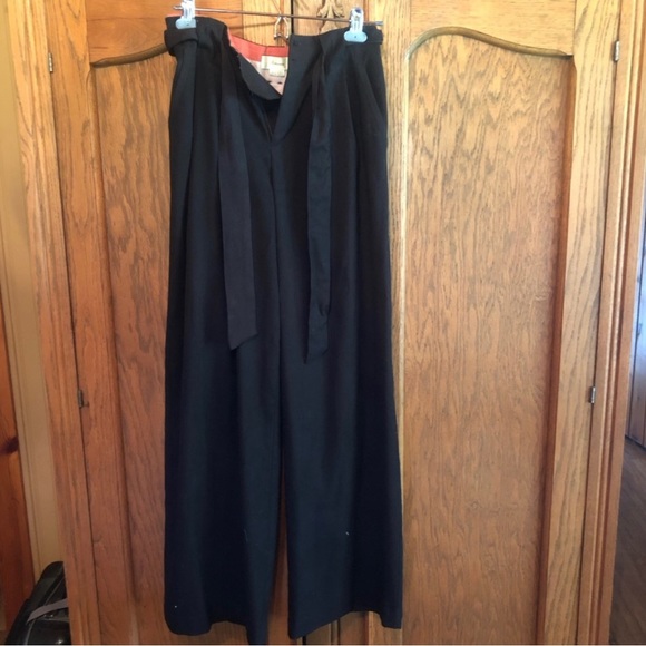 Anthropologie black wide leg pants size 2 - Picture 2 of 3